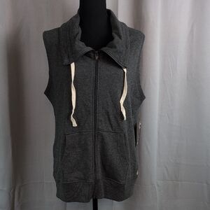 Women's Dark Gray Zip-Up Vest